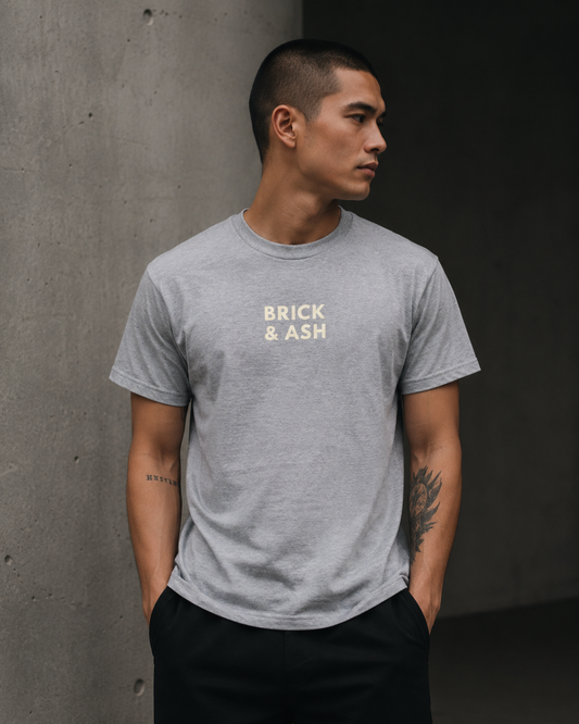 Brick & Ash Essential Tee in Smoke