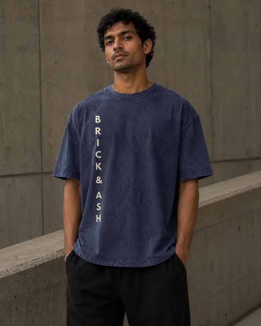 Brick & Ash Forged Heavyweight Tee in Cobalt