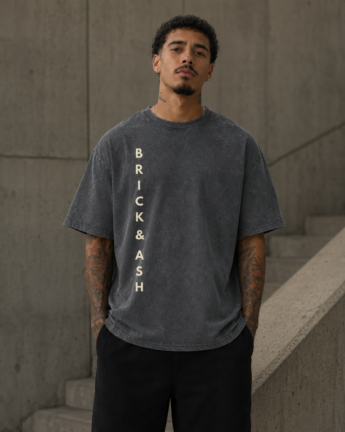 Brick & Ash Forged Heavyweight Tee in Foundry