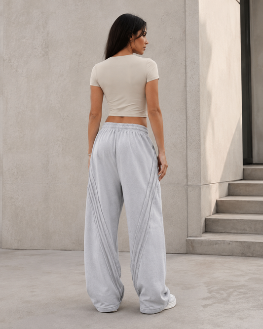 Brick & Ash Forged Wide-Leg Sweatpants in Graphite, lifestyle view